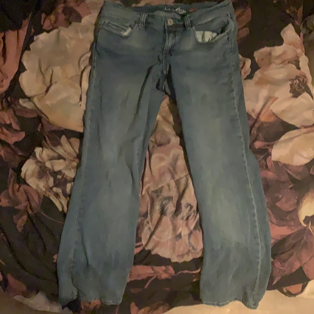 MED blue The INC fall or winter inspired boot cut jeans..(reg) fit size 10